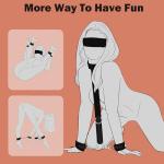 GAOLUWAN BDSM Sex Bed Bondage Restraints Kit Toys Fuzzy Handcuffs for Grownups Bedroom Bondaged Tie Downs Kit Bondage Gear & Accessories Sex Fuzzy Hand Cuff Set for Adults Bedroom Bracelets Sweater