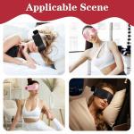 Tyqour 2 Pcs Soft Silk Blindfold for Adult Couples, Satin Blind Folds for Adult Play, Adjustable Blindfold for Party Games, 59 Inch V-Shaped Blackout Sleep Mask for Women Men Gift (Black, Pink)