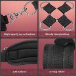 Upgraded Neck-to-Wrist Sling, Adjustable Leg Straps & Handcuffs for SM Adult Couples Sexy Restraints for Bed Straps Bondaged Restraints Sex Kit for Couples Under Bed King Size Bed Sweater B6 Red