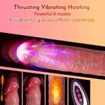 8.6 Inch New Remote Control Thrusting Realistic Silicone Strong Suction Cup Powerful 8 Modes Adult Tools for Women Hands Free Play Automatic Electric Machine Flexible Sensory Toys