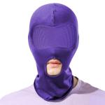 Womens Sexy Faceless Mask, Mens Full Face Mask, Mouth Opening Built-in Blindfold Head Cover, Elastic Breathable, Sexy Costume Accessories for Lingerie Party, Prank Prop for Halloween Cosplay, Purple