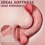 Electric Adult Toy for Women Realistic Silicone Wand Thrusting Stimulation with Strong Suction Cup for Hands-Free Play CQT38 (Flesh 2)