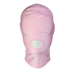 Womens Sexy Faceless Mask, Mens Full Face Mask, Mouth Opening Built-in Blindfold Head Cover, Elastic Breathable, Sexy Costume Accessories for Lingerie Party, Prank Prop for Halloween Cosplay, Pink