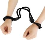 2pcs Red & Black Sex Restraints Bondage Rope Kit,BDSM Restraints Wrist Cuffs Sex Bondage, Handcuffs Sex Bed Set Adults Couples Bondage Gear & Accessories for Women Men Sweater Yoga Oc02