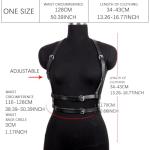 Dicosky Adjustable Men's Bondage Harness,PU Leather Chest Strap Suspenders for BDSM,SM Fetish,Gothic Stage Performance,Punk Clubwear&Gay Cosplay Costume Valentine's Day