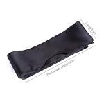 JISEN Silky Satin Eye Mask Cover Band Sleeping Blindfold with Nasal Type Black