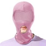 Womens Sexy Faceless Mask, Mens Full Face Mask, Mouth Opening Built-in Blindfold Head Cover, Elastic Breathable, Sexy Costume Accessories for Lingerie Party, Prank Prop for Halloween Cosplay, Pink