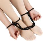 2pcs Red & Black Sex Restraints Bondage Rope Kit,BDSM Restraints Wrist Cuffs Sex Bondage, Handcuffs Sex Bed Set Adults Couples Bondage Gear & Accessories for Women Men Sweater Yoga Oc02