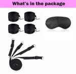 BDSM Sex Toys Bondage Rope Kit Blindfold Bed Restraints Sex Fuzzy Fluffy Hand Cuff Set Handcuffs for Adults Grownups Bedroom Thigh Restraints Bondaged Tie Downs Kit Bondage Gear & Accessories Sweater