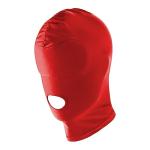 Womens Sexy Faceless Mask, Mens Full Face Mask, Mouth Opening Built-in Blindfold Head Cover, Elastic Breathable, Sexy Costume Accessories for Lingerie Party, Prank Prop for Halloween Cosplay, Red