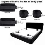 BDSM Sex Toys Bondage Rope Kit Blindfold Bed Restraints Sex Fuzzy Fluffy Hand Cuff Set Handcuffs for Adults Grownups Bedroom Thigh Restraints Bondaged Tie Downs Kit Bondage Gear & Accessories Sweater