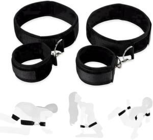 GAOLUWAN Fuzzy Hand Cuff Set Handcuffs for Adults Grownups Bedroom Bdsm Sex Bed Bondage Restraints Kit Straps Toys Set Bondaged Bed Tie Downs Sex Blindfold Positions Bondage Gear & Accessories Sweater