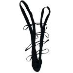 Wangxiaomi Men's Sexy Lingerie Bodysuit Stretch Harness Tie Up Underwear One Piece Clubwear Role Play Costume for Men (Black, One Size)