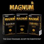 TROJAN Lubricated Magnum Condoms XL Large Size - 12 Count