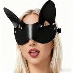 Sekexi Sexy PU Leather Half Face Mask Cat Masquerade Eye Mask BDSM Bondage Cosplay Mask Halloween Valentine's Day Fun Accessories