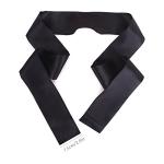 JISEN Silky Satin Eye Mask Cover Band Sleeping Blindfold with Nasal Type Black