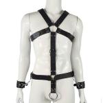 Dicosky PU Leather Harness For Men Adjustable Leather Chest Strap, Gothic Men's pu leather chest harness Fetish Body Strap SM Body Chest Belt Cosplay Nightclub Sexy Punk Chest Belt Clubwear