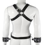 Dicosky PU Leather Harness For Men Adjustable Leather Chest Strap, Gothic Men's pu leather chest harness Fetish Body Strap SM Body Chest Belt Cosplay Nightclub Sexy Punk Chest Belt Clubwear