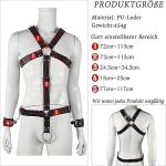 Dicosky PU Leather Harness For Men Adjustable Leather Chest Strap, Gothic Men's pu leather chest harness Fetish Body Strap SM Body Chest Belt Cosplay Nightclub Sexy Punk Chest Belt Clubwear