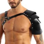 Harness Body Chest Half Harness Erotic Men Gay Fetish Shoulder Strap Belt Sexy Chest Harness Punk Gothic Slave Bandage Slave Clubwear Shoulder Belt Chest Strap Carrying Strap,single shoulder leather
