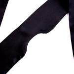 JISEN Silky Satin Eye Mask Cover Band Sleeping Blindfold with Nasal Type Black