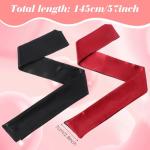 Tyqour 4 Pcs Silk Satin Blindfolds for Adult Couples, Adjustable Blindfold for Party Games, Soft Blind Folds for Adult Play, 59 Inch V-Shaped Blackout Sleep Mask for Women Men Valentine's Day Gift