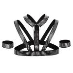 UIWFJEH Men's Chest Harness Sexy Body Belt Bondage Punk Fancy Costume Fetish Erotic Clothing Accessories Silver,Silver,One Size