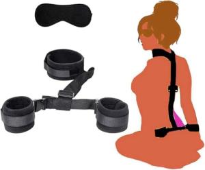 GAOLUWAN Bdsm Sex Bed Bondage Restraints Kit Straps Sex Ties for Ankles and Wrists Sexy Fuzzy Hand Cuff Set Handcuffs for Adults Grownups Bedroom Bracelets for Women Bondage Gear & Accessories Sweater
