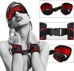 Sex Tie Downs Ankle Wrist Cuffs Restraints Sex Bed Set Hog Tie Bondaged Kit Adjustable Bondage Gear & Accessories BDSM Neck to Wrist Bondage Restraints,SM Games for Couple Sweater 18Nm