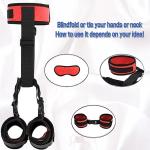Sex Tie Downs Ankle Wrist Cuffs Restraints Sex Bed Set Hog Tie Bondaged Kit Adjustable Bondage Gear & Accessories BDSM Neck to Wrist Bondage Restraints,SM Games for Couple Sweater 18Nm