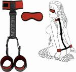 Sex Tie Downs Ankle Wrist Cuffs Restraints Sex Bed Set Hog Tie Bondaged Kit Adjustable Bondage Gear & Accessories BDSM Neck to Wrist Bondage Restraints,SM Games for Couple Sweater 18Nm
