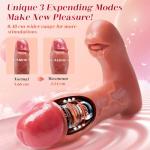 New Rabbit Ear Amusement Toy Automatic Control Adult Female Toy 6 inch Realistic Silicone DIido with Strong Suction Cup Suitable for Hands Free Games - Soft Sensory Accessories Portable Gift (flesh7)