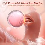 New Rabbit Ear Amusement Toy Automatic Control Adult Female Toy 6 inch Realistic Silicone DIido with Strong Suction Cup Suitable for Hands Free Games - Soft Sensory Accessories Portable Gift (flesh7)