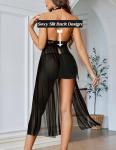 Avidlove Women Lingerie Deep V Neck Nightwear One Piece Sexy Nightgowns Floral Lace Nightdress Black