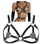 Punk Leather Belts for Women Body Waist Chain Harness BDSM Lingerie Bondage Belt Goth Fashion Accessories，bondage harness，harness top，body harness women goth，harness belts for woman