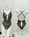 Avidlove Sexy Lingerie for Women Lace Teddy Lingerie One Piece Lingerie Bodysuit(Black,M)