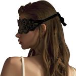 1Pcs Lady Lace Blindfold Eye Mask Cover Sexy Lingerie Adjustable Bandage Masquerade Nightclub Cosplay Party Accessories (27#_Black, 1 Pcs)