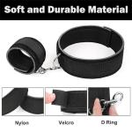 GAOLUWAN BDSM Sex Bondage Kit Straps Toys Cuffs for Wrists Adult Bondaged Bed Tie Downs Thigh Restraints Bondage Gear & Accessories Fuzzy Hand Cuff Set Handcuffs for Adults Grownups Bedroom Sweater