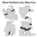 GAOLUWAN BDSM Sex Bondage Kit Straps Toys Cuffs for Wrists Adult Bondaged Bed Tie Downs Thigh Restraints Bondage Gear & Accessories Fuzzy Hand Cuff Set Handcuffs for Adults Grownups Bedroom Sweater