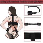 4PCS BDSM Bondage Kit Toys Handcuffs for Grownups Bedroom Bondaged Tie Downs Kit Bondage Gear & Accessories Sex Hand Cuff Bracelets Sex Tie Up Set Women Fuzzy Hand Cuff Set for Adults Bedroom Sweater