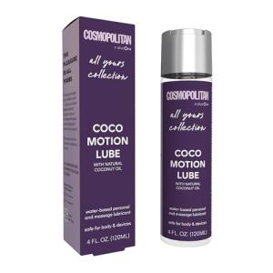 Cosmopolitan X plusOne Coco Motion Water Based Lube Personal Lubricant with Natural Coconut Massage Oil, Happy Anal Lube Sex for Couples, Smooth Water Based Lubes for Sex