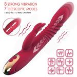 2026 New 9 inch Realistic Rabbit Ears Adult Tool for Women Today Automatic Adult Tool for Women Today 15 Powerful Modes Waterproof Electric Adult Toys Machine (Red)