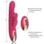 2026 New 9 inch Realistic Rabbit Ears Adult Tool for Women Today Automatic Adult Tool for Women Today 15 Powerful Modes Waterproof Electric Adult Toys Machine (Red)