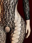 ADSEXY Sexy Lingerie For Women Black Sheer High Elasticity Bodystocking Bodysuit For Women One Size Black Q