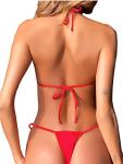 EASYLONGJEE Sexy Lingerie Set for Women Naughty, 2 Piece Exotic Cute Lingerie Set Teddy Christmas Valentines Day Lingerie, Red