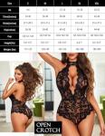 Avidlove Womens Lingerie Halter Lace Bodysuit V Neck Teddy One Piece Babydoll Nightgown Black S