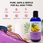 Lick Pineapple Passion Flavored Massage Oil – Sweet, Tropical, Body Safe for Intimacy & Romance, 8 oz