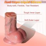 2025 New Consolador Realistic Toy Dilbo for Women 11", Thick Huge Silicone Skin-Like Giant Silicone Dick Machine Hand Free Play Adult Tool D7423V (Complexion2)