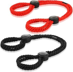 2 Pack Red & Black Super Soft Cotton Rope Sex Toy BDSM Bondage Rope BDSM Restraints Wrist Cuffs Sex Bondage, Handcuffs Sex Bed Set Adults Couples Bondage Gear & Accessories for Women Sweater Tw11