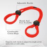 2 Pack Red & Black Super Soft Cotton Rope Sex Toy BDSM Bondage Rope BDSM Restraints Wrist Cuffs Sex Bondage, Handcuffs Sex Bed Set Adults Couples Bondage Gear & Accessories for Women Sweater Tw11